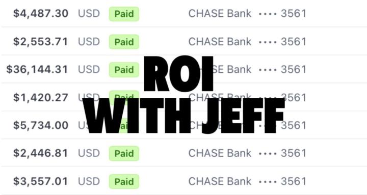 Jeffrey Miller - ROI with Jeff