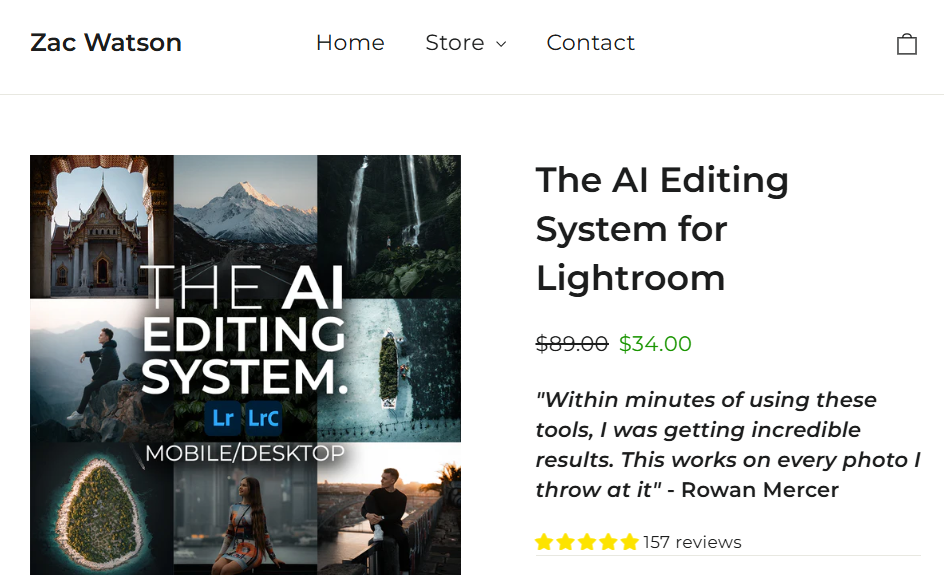 Zac Watson – The AI Editing System for Lightroom