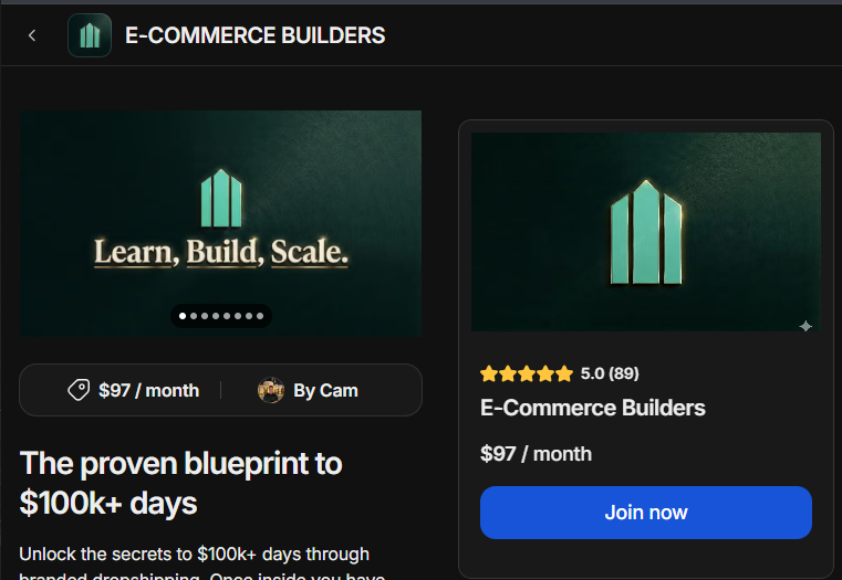 E-COMMERCE BUILDERS - by Cam