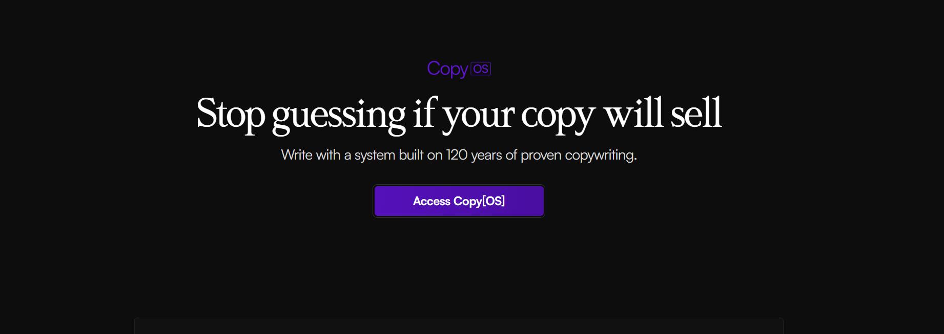 Copy OS – Stop Guessing If Your Copy Will Sell